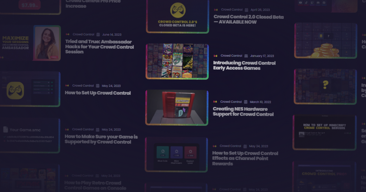Resources, News, and Stories - The Crowd Control Blog